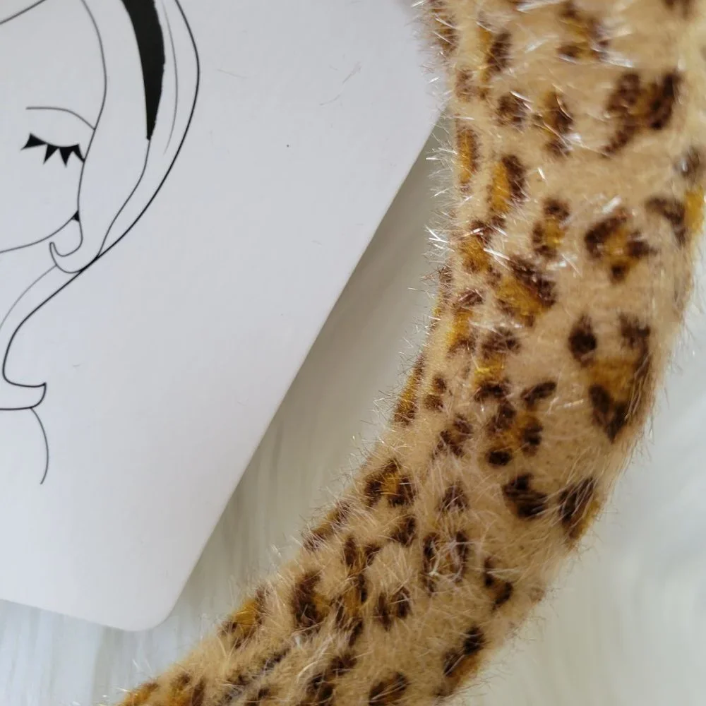 Surell Faux Fur Leopard Headband